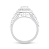 Thumbnail Image 3 of Adore Multi-Diamond Pear Halo Engagement Ring 1 ct tw 10K White Gold