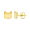 Thumbnail Image 3 of Cat Face Silhouette Stud Earrings 14K Yellow Gold