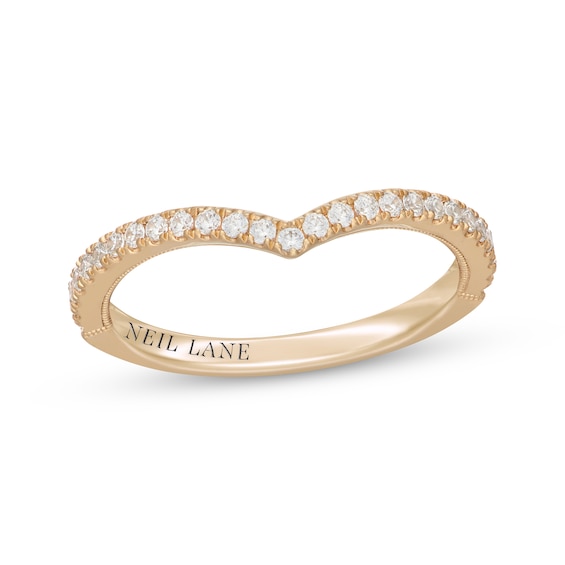 Neil Lane Diamond Chevron Wedding Band 1/4 ct tw 14K Yellow Gold