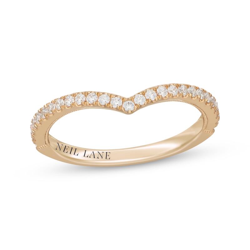 Main Image 7 of Neil Lane Diamond Chevron Wedding Band 1/4 ct tw 14K Yellow Gold