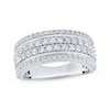 Thumbnail Image 1 of Men's Lab-Grown Diamond Four-Row Ring 2 ct tw 10K White Gold