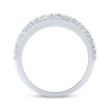 Thumbnail Image 3 of Men's Lab-Grown Diamond Four-Row Ring 2 ct tw 10K White Gold