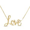 Thumbnail Image 1 of "Love" Cursive Necklace 10K Yellow Gold 18"