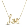 Thumbnail Image 2 of "Love" Cursive Necklace 10K Yellow Gold 18"