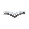 Thumbnail Image 3 of Adore Black & White Diamond Two-Row Chevron Anniversary Ring 1/3 ct tw 14K White Gold