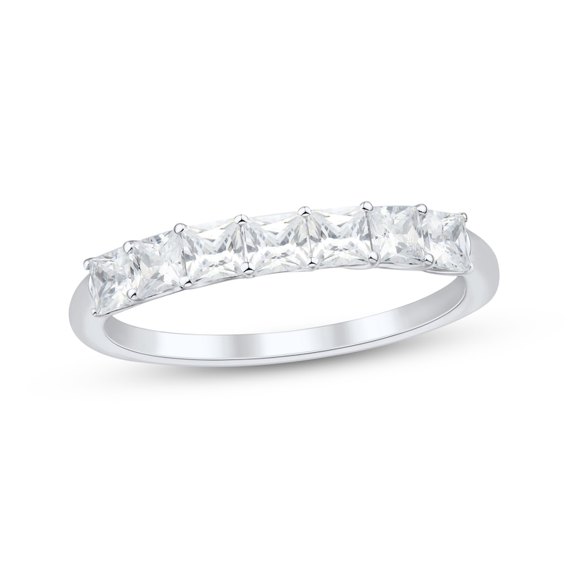Main Image 1 of Adore Princess-Cut Diamond Wedding Band 1 ct tw 14K White Gold