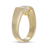Thumbnail Image 2 of White Lab-Created Sapphire Solitaire Ring 24K Yellow Gold Vermeil Sterling Silver