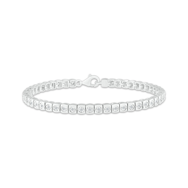 Main Image 1 of Diamond Tennis Bracelet 1/2 ct tw Sterling Silver 7.5"