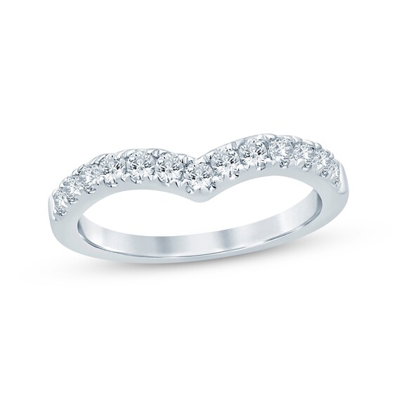 Adore Diamond Chevron Anniversary Ring 1/2 ct tw Platinum