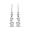 Thumbnail Image 2 of Memories Moments Magic Lab-Grown Diamond Three-Stone Drop Earrings 1/5 ct tw Sterling Silver