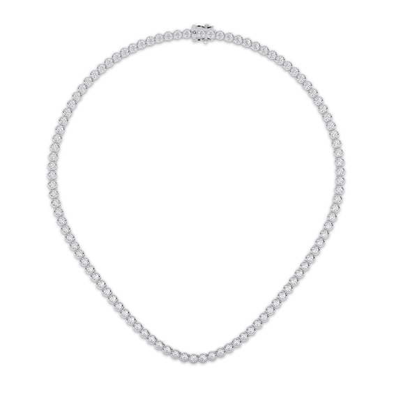 KAY Lab-Grown Diamonds Tennis Necklace 10 ct tw 10K White Gold 16"