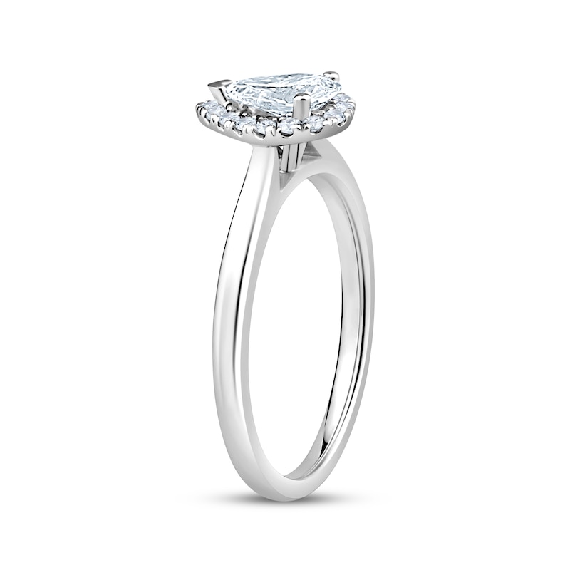 Main Image 2 of Adore Lab-Grown Diamonds Pear-Shaped Halo Engagement Ring 5/8 ct tw 14K White Gold