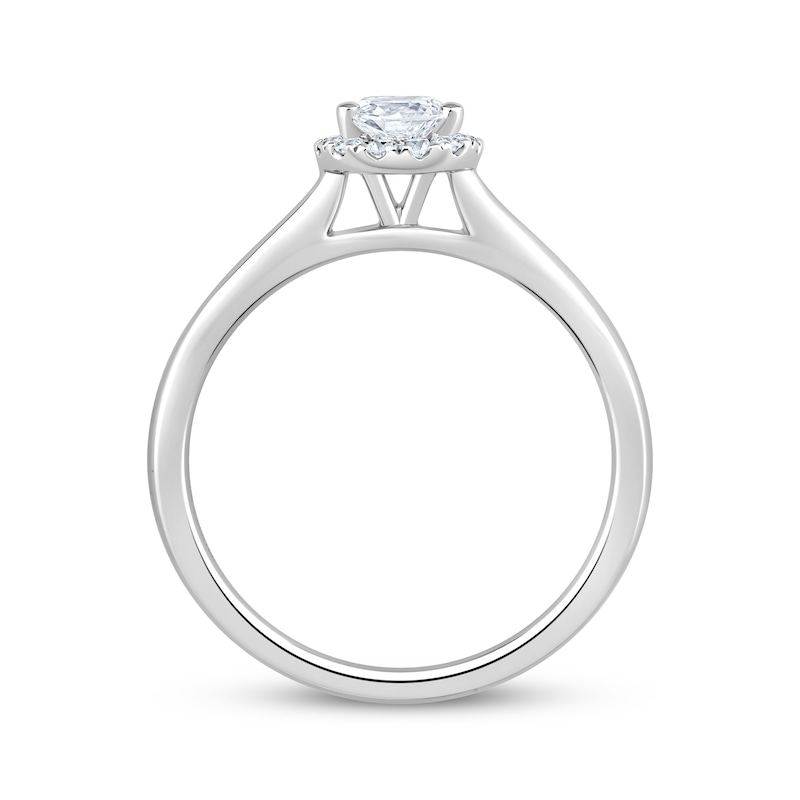 Main Image 3 of Adore Lab-Grown Diamonds Pear-Shaped Halo Engagement Ring 5/8 ct tw 14K White Gold