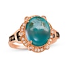 Thumbnail Image 1 of Le Vian Oval-Cut Aquaprase Ring 1/4 ct tw Diamonds 14K Strawberry Gold