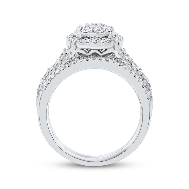 Main Image 3 of Adore Multi-Diamond Bridal Set 1 ct tw 10K White Gold