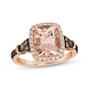 Thumbnail Image 1 of Le Vian Cushion-Cut Morganite Ring 1/2 ct tw Diamonds 14K Strawberry Gold