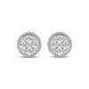 Thumbnail Image 2 of KAY Lab-Grown Diamonds Men's Multi-Stone Circle Curb Chain Stud Earrings 1 ct tw 10K Yellow Gold