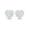 Thumbnail Image 2 of KAY Lab-Grown Diamonds Heart-Shaped Multi-Stone Stud Earrings 1 ct tw 10K White Gold