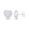 Thumbnail Image 3 of KAY Lab-Grown Diamonds Heart-Shaped Multi-Stone Stud Earrings 1 ct tw 10K White Gold