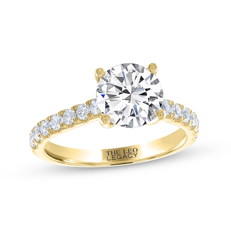 Main Image 1 of THE LEO Legacy Lab-Grown Diamond Round-Cut Engagement Ring 2-3/8 ct tw 14K Yellow Gold