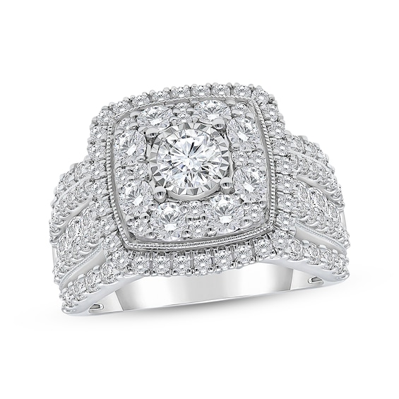 Adore Lab-Grown Diamonds Round-Cut Engagement Ring 3 ct tw 10K White Gold