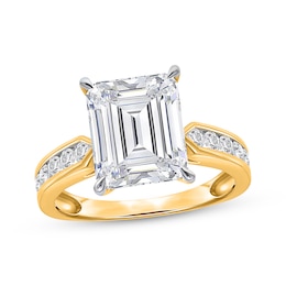 Adore Lab-Grown Diamonds Certified Emerald-Cut Engagement Ring 5-1/2 ct tw 14K Yellow Gold