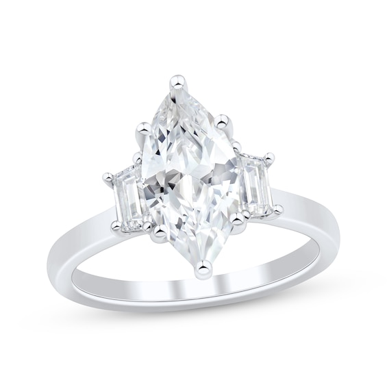 Adore Lab-Grown Diamonds Certified Marquise & Trapezoid-Cut Engagement Ring 2-3/4 ct tw 14K White Gold