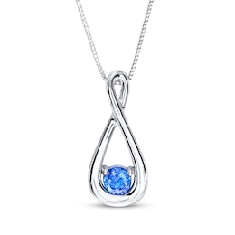 Infinity Necklace Natural Tanzanite Sterling Silver