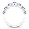 Tanzanite & Diamond Ring 1/6 ct tw 10K White Gold