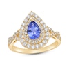 Tanzanite Ring 1/2 ct tw Diamonds 14K Yellow Gold