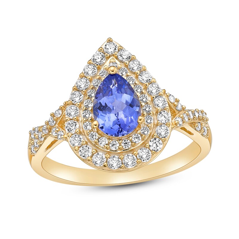 Tanzanite Ring 1/2 ct tw Diamonds 14K Yellow Gold