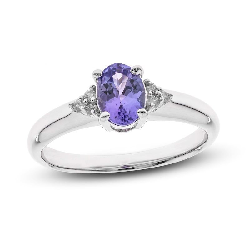Main Image 1 of Tanzanite & Diamond Ring 1/20 ct tw Sterling Silver