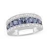 Thumbnail Image 1 of Tanzanite & White Topaz Ring Sterling Silver