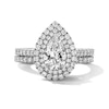 Thumbnail Image 3 of Neil Lane Artistry Pear-Shaped Lab-Grown Diamond Double Halo Bridal Set 2 ct tw 14K White Gold