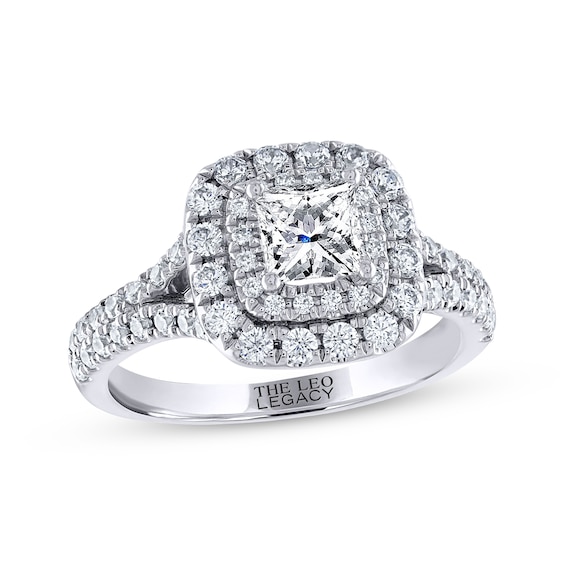 THE LEO Legacy Lab-Grown Diamond Princess-Cut Engagement Ring 1-3/8 ct tw 14K White Gold