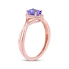 Oval-Cut Tanzanite & Diamond Ring 1/20 ct tw 10K Rose Gold