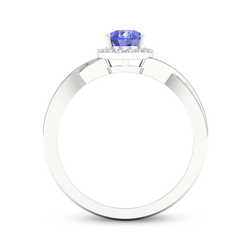 Oval-Cut Tanzanite & Diamond Ring 1/20 ct tw 10K Rose Gold