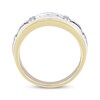 Men’s Black & White Diamond Anniversary Band 1/2 ct tw 10K Two-Tone Gold