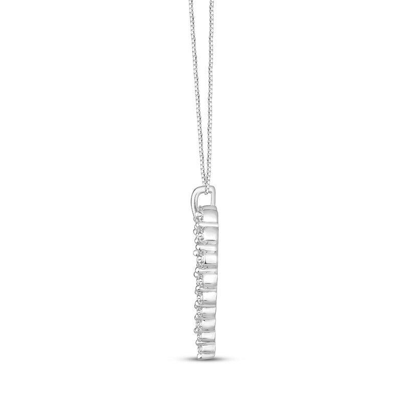 Main Image 2 of Round-Cut Diamond Heart Necklace 1 ct tw 10K White Gold 18”