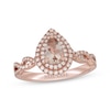 Neil Lane Pear-Shaped Morganite & Diamond Engagement Ring 3/8 ct tw 14K Rose Gold