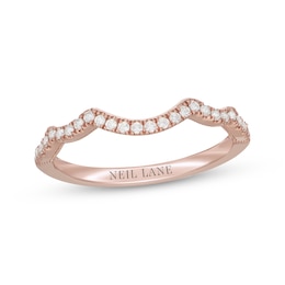 Neil Lane Diamond Scalloped Wedding Band 1/5 ct tw 14K Rose Gold