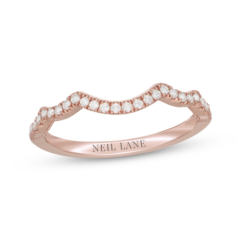 Main Image 1 of Neil Lane Diamond Scalloped Wedding Band 1/5 ct tw 14K Rose Gold