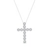 Thumbnail Image 1 of Diamond Cross Necklace 1 ct tw 10K White Gold 18"