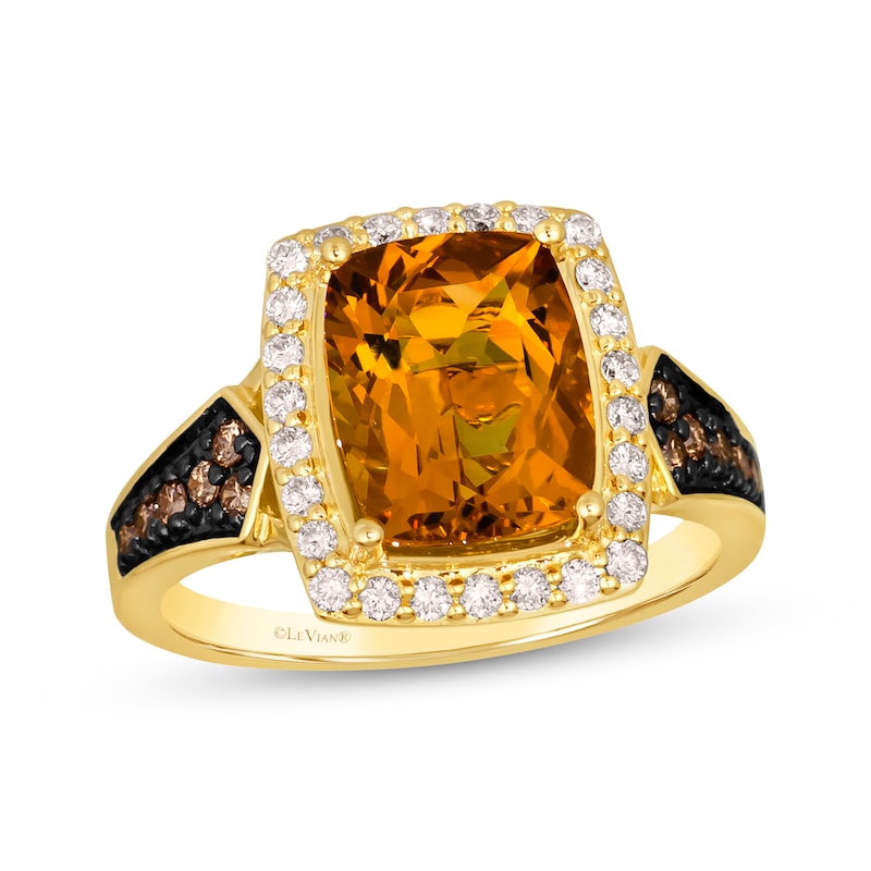 Le Vian Citrine Ring 3/8 ct tw Diamonds 14K Honey Gold