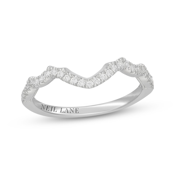 Neil Lane Diamond Contour Wedding Band 1/5 ct tw 14K White Gold