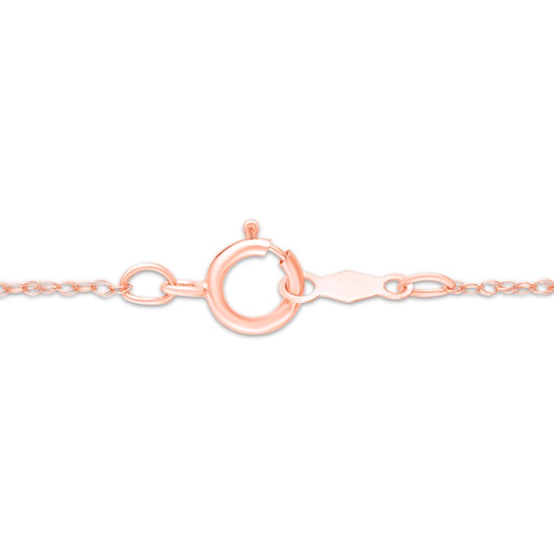 Main Image 3 of Diamond Heart Outline Necklace 1 ct tw 14K Rose Gold 18"