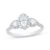 Thumbnail Image 1 of Adore Oval-Cut & Pear-Shaped Diamond Three-Stone Ring 1 ct tw 14K White Gold