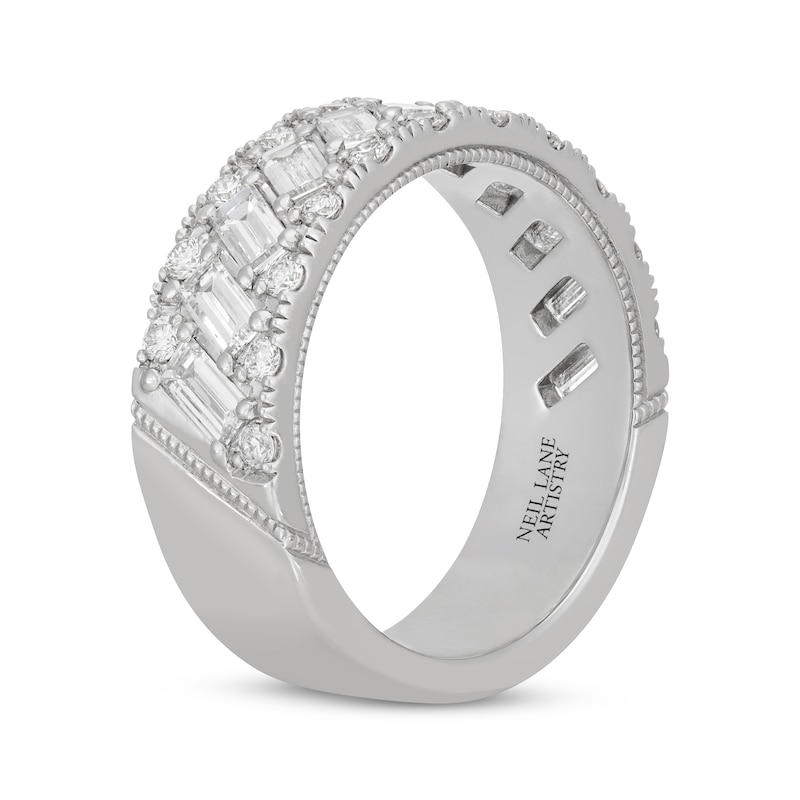 Main Image 2 of Neil Lane Artistry Baguette & Round-Cut Lab-Grown Diamond Anniversary Ring 1-1/2 ct tw 14K White Gold