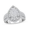 Thumbnail Image 1 of Adore Multi-Diamond Double Pear Halo Engagement Ring 2 ct tw 10K White Gold