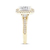 Thumbnail Image 2 of Threads of Love Emerald-Cut Lab-Grown Diamond Halo Engagement Ring 2-1/2 ct tw 14K Yellow Gold